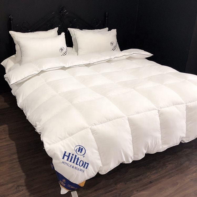Luxury White Goose Feather Down Hilton Hotel Bed Comforter Duvet Insert