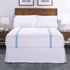 100% Cotton Sateen Embroidery Fabric Luxury Hotel Linen Bedding Sets Bed Sheet/Duvet Cover/Pillow Cases