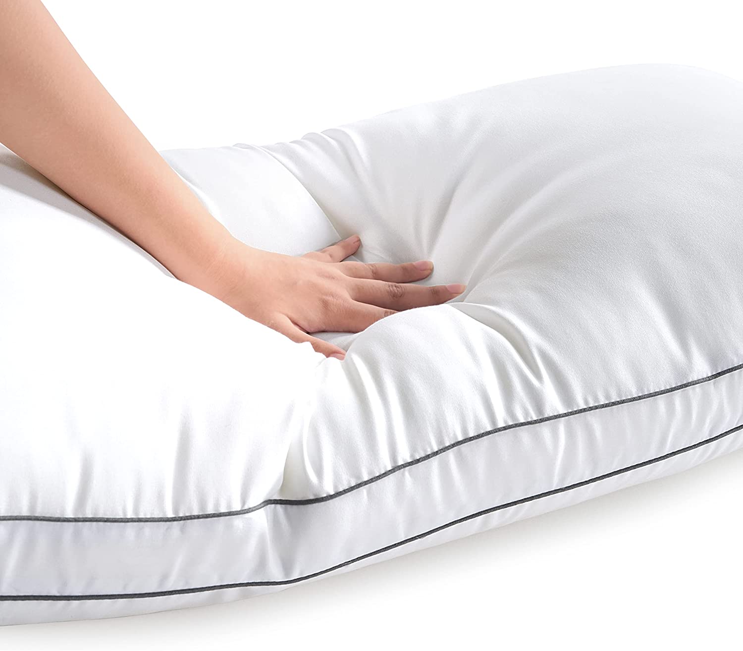 Polyester Pearl Ball Fiber Soft Microfiber Hotel Gusset Bed Neck Pillow 